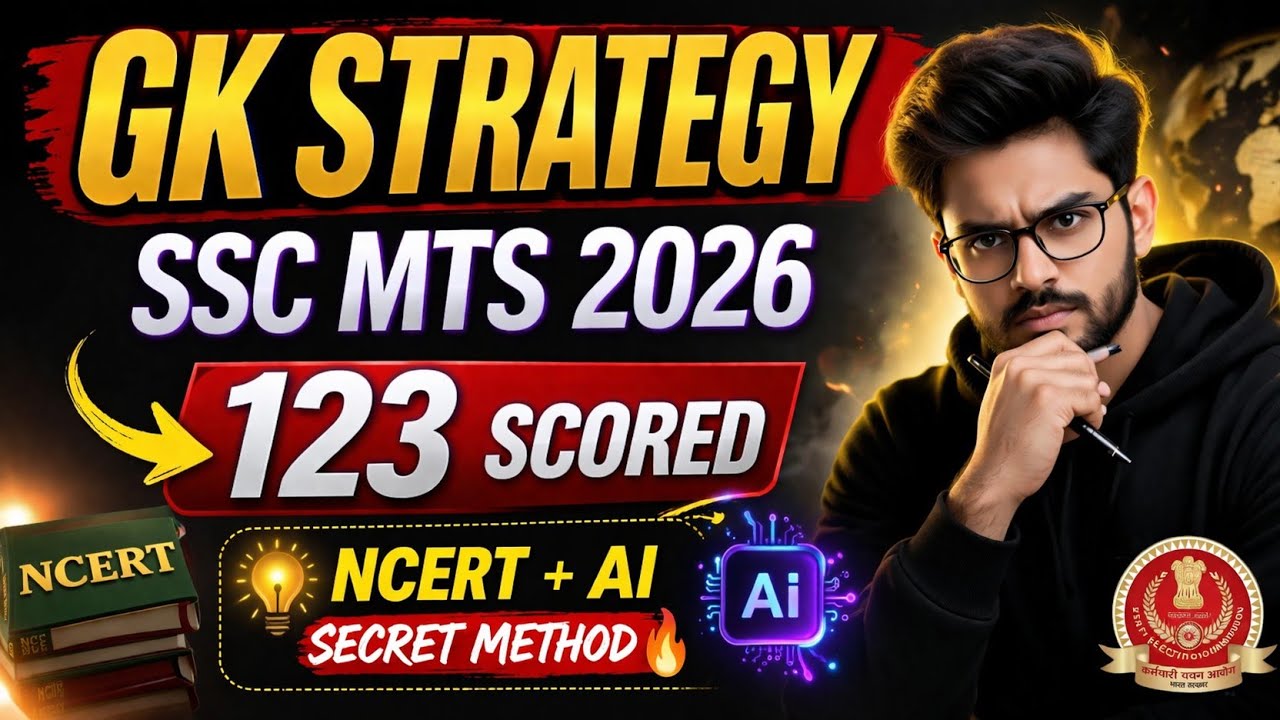 SSC MTS 2026 GK Strategy | 5 months GK Plan to Score 60+ Marks | Complete GK Roadmap