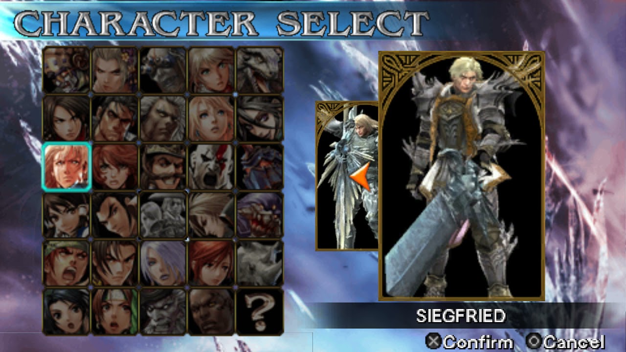 SoulCalibur Broken Destiny all characters psp