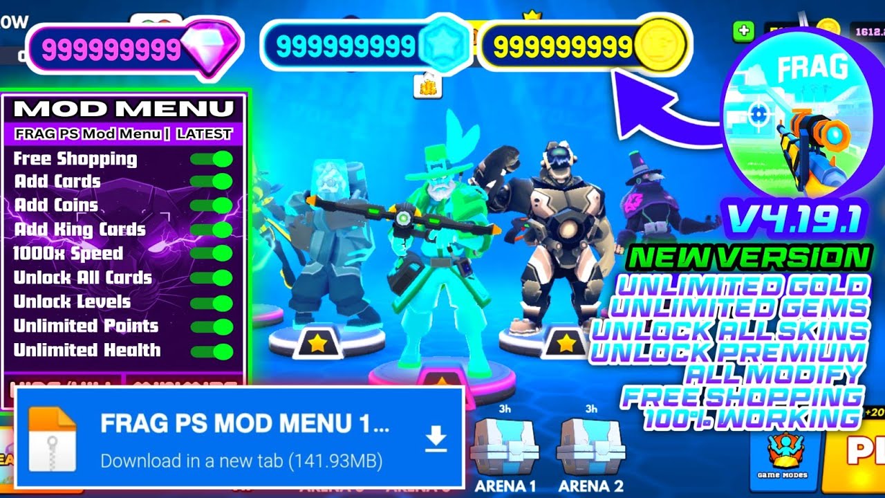 Update!! FRAG PRO SHOOTER Mod Apk V4.19.1 New 2026 || Unlock All Cards & Unlock Skins