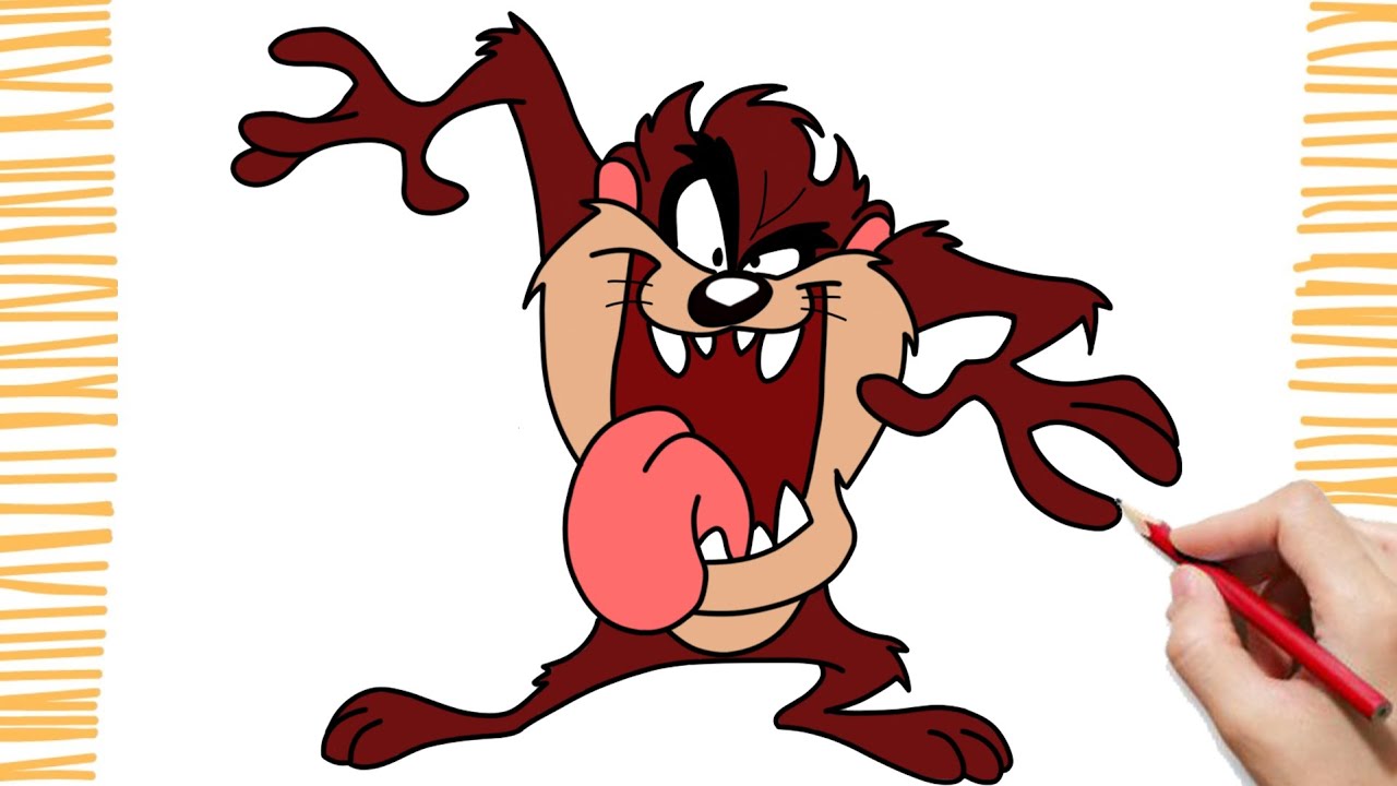 How To Draw TAZ ( step by step )