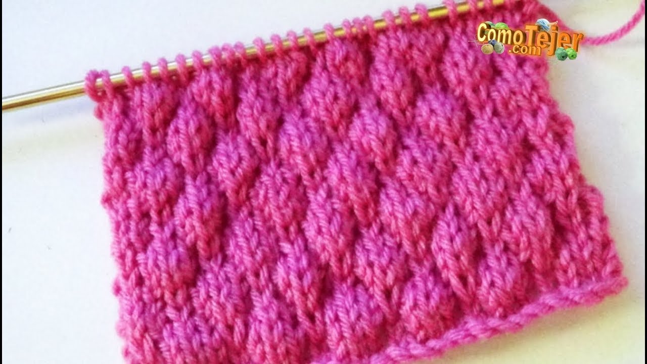 Cómo Tejer Punto Globitos - Bubble Knit Stitch Pattern-2 agujas (643)