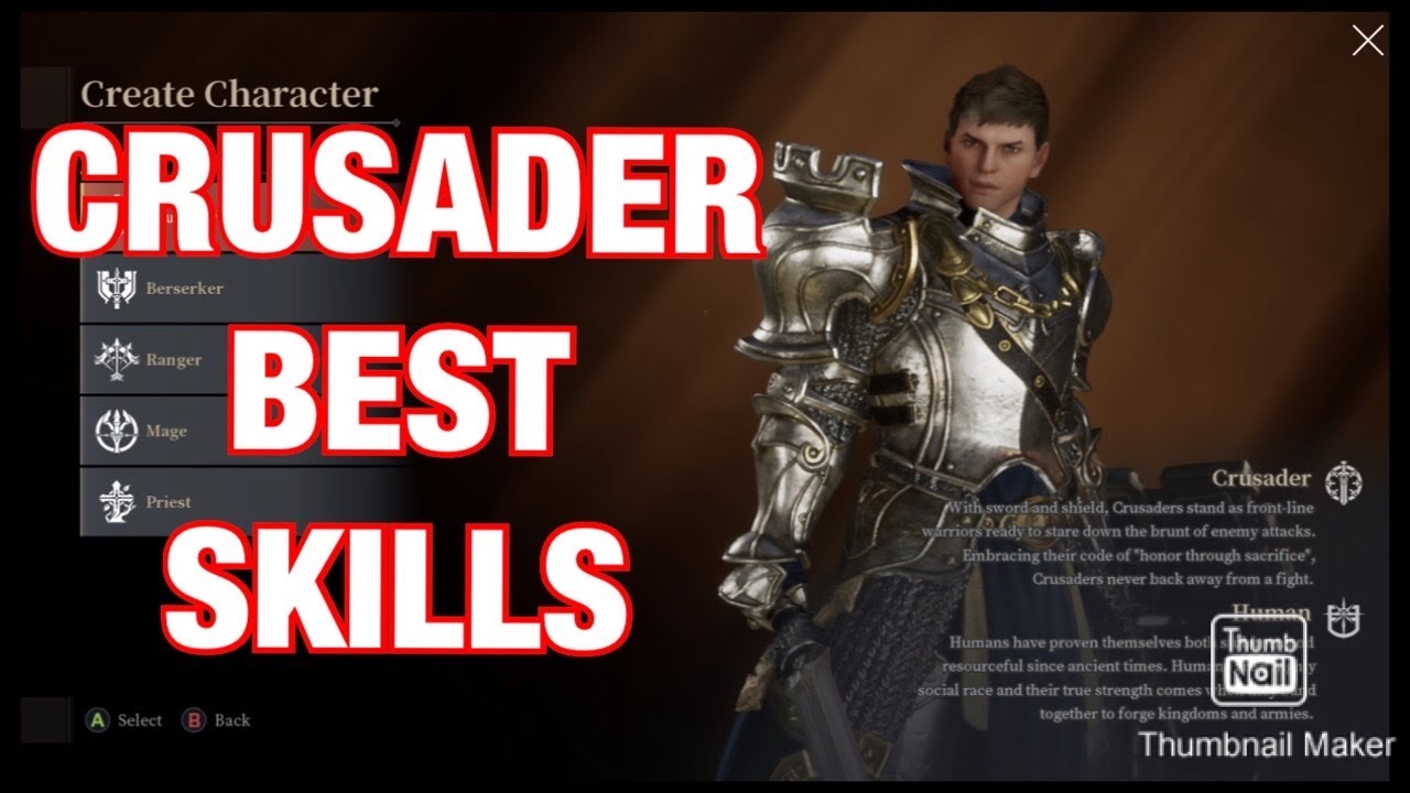 Crusader Best Skills and Passives in Bless Unleashed