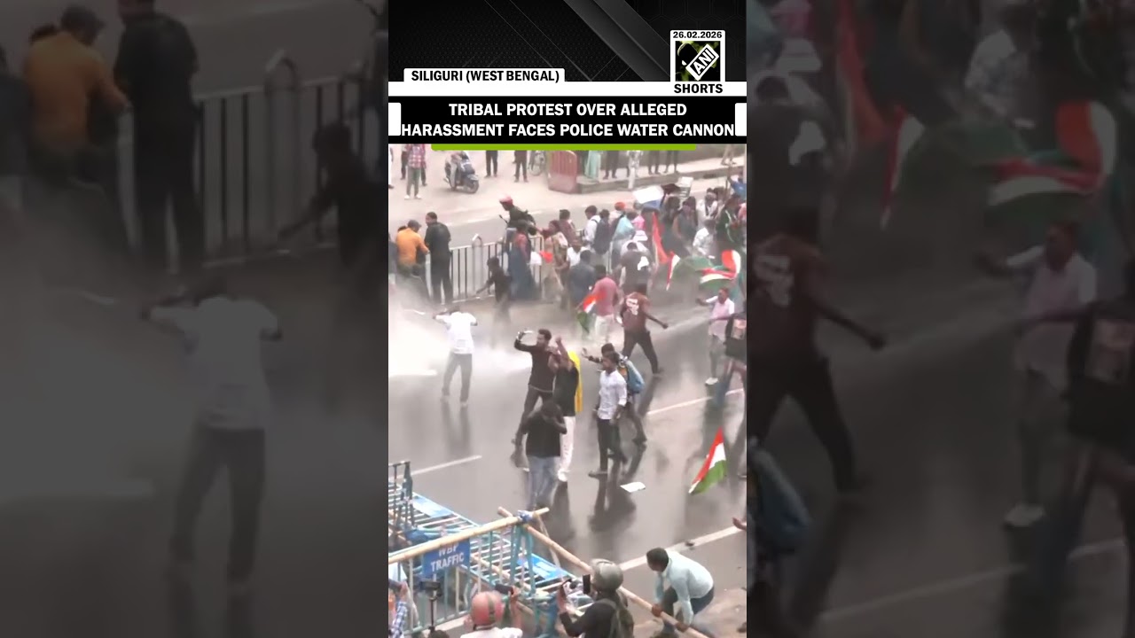 Watch! Police use water cannons on tribal protesters alleging harassment against them