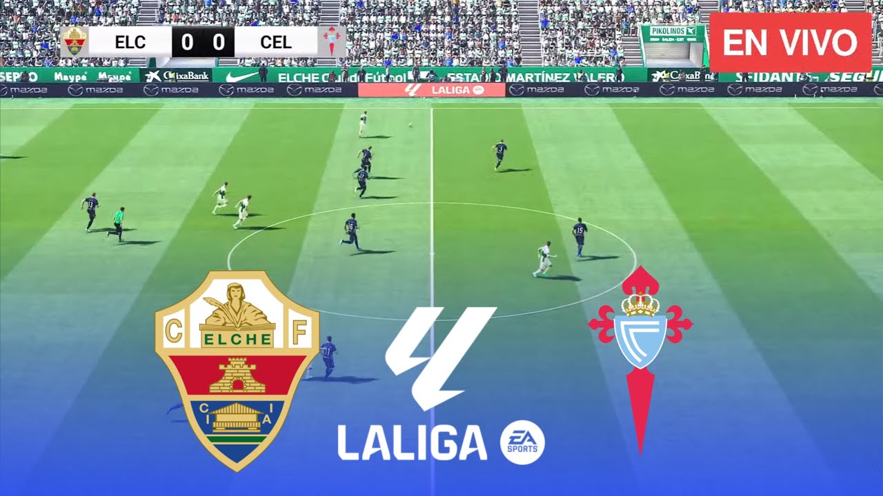 Elche vs Celta de Vigo La Liga 2025 Partido Simulaci&oacute;n PES 2021
