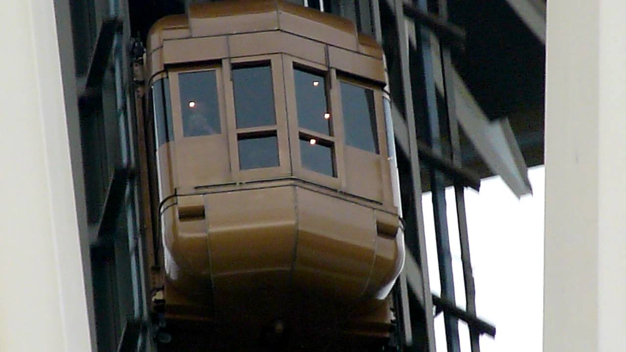 Scenic 1962 OTIS high-rise traction elevator (outside) @ Space Needle, Seattle, WA