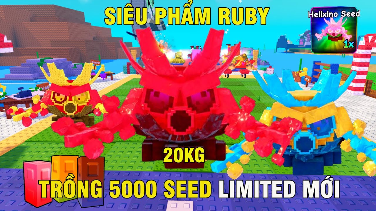 PLANTS VS BRAINROTS| TRỒNG 5000 SEED LIMITED MỚI BUG VÔ MUTION NEON RUBY NỔ SIÊU PHẨM HELIXINO RUBY.