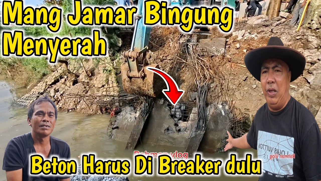 Mang Jamar Tak Sanggup angkat Sasak bodas yg Nyemplung Di kali cisalak