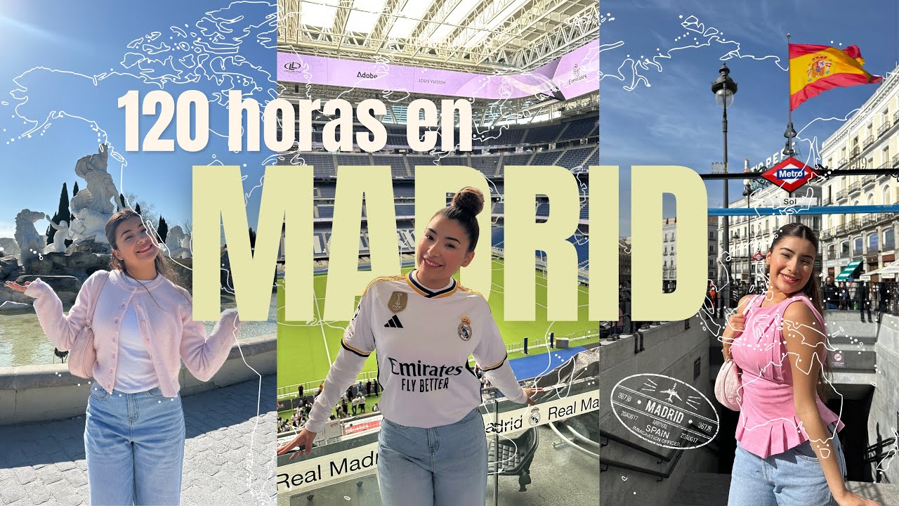 120 HORAS en MADRIDDD🇪🇸 #VLOG05 El Retiro, Santiago Bernabeu Tour , Sol