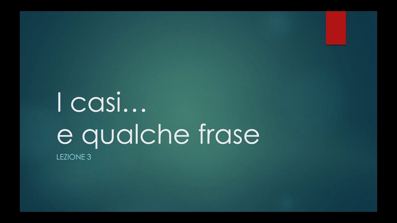 Sanscrito in pillole: Lezione 3...I Casi