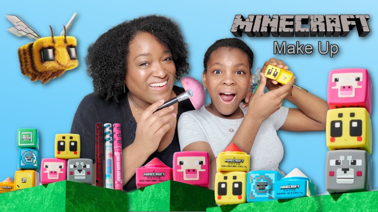 ON TESTE DU MAKE UP MINECRAFT Le FILM ! Aurélie et Maellia