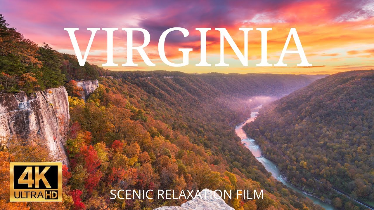 VIRGINIA 4K Scenic Relaxation Film | Flying Over Virginia | Cinematic Drone Movie