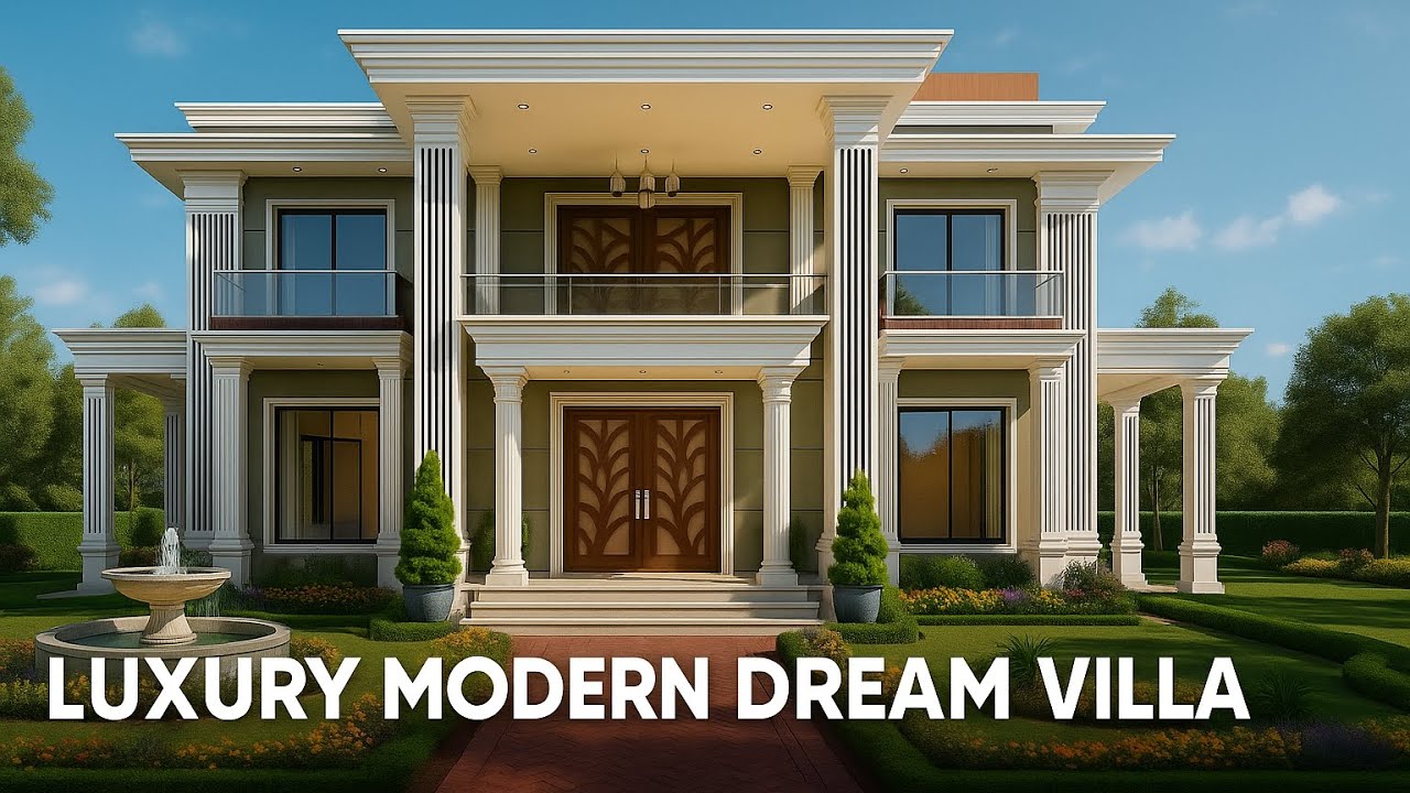 Luxury Modern Villa Elevation Design | 8K Realistic Render | Premium Classic Villa 