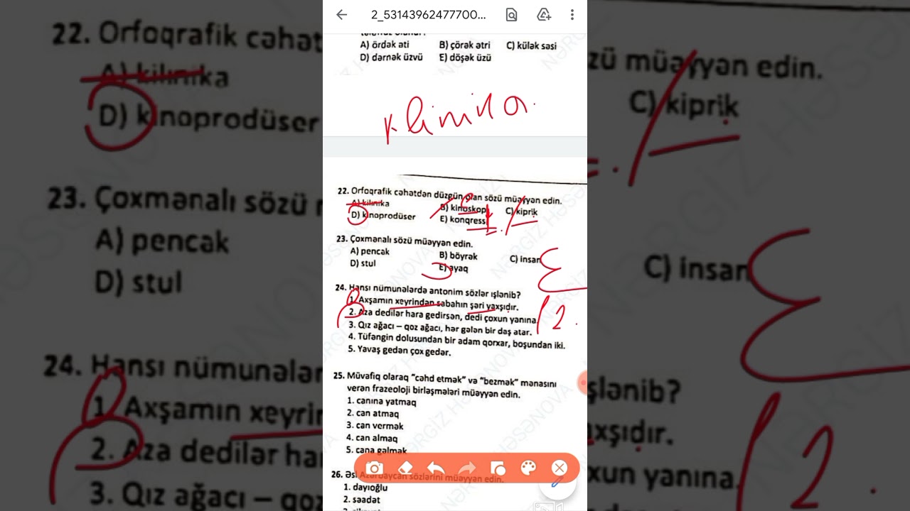 Dövlət qulluğu 1000 sual test toplusu.Azərbaycan dili 1-57 sualların izahı.