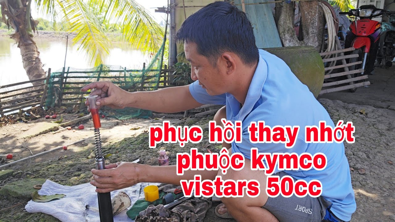 Cách phục hồi thay phốt phuộc trước kymco vitars 50,đánh giá xe sau 4000km 