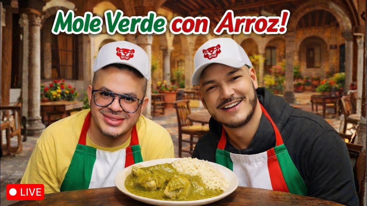 🔥 El Mole Verde que Enamora (con Arroz Blanco Perfecto) #live #receta #facil #fyp 