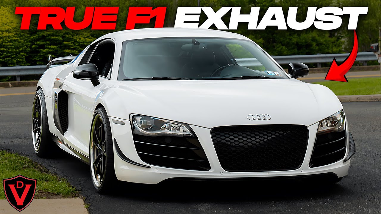 TRUE F1 SOUND for the Gen 1 Audi R8 V10 (Stock Headers) | Valvetronic Designs