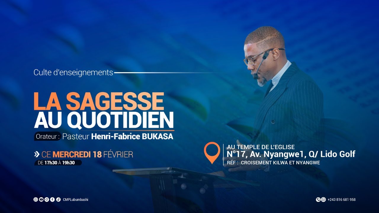 La sagesse au quotidien | Pasteur Henri-Fabrice BUKASA