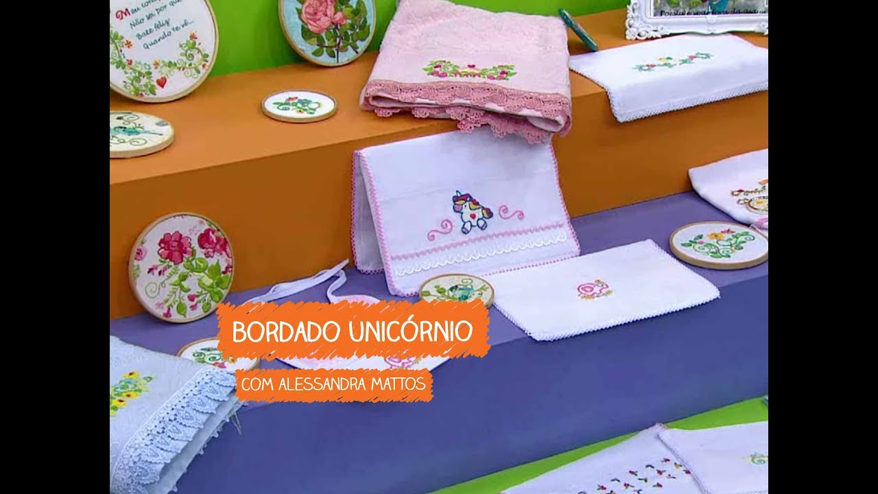 Bordado Livre Unicórnio com Alessandra Mattos | Vitrine do Artesanato na TV - TV Gazeta