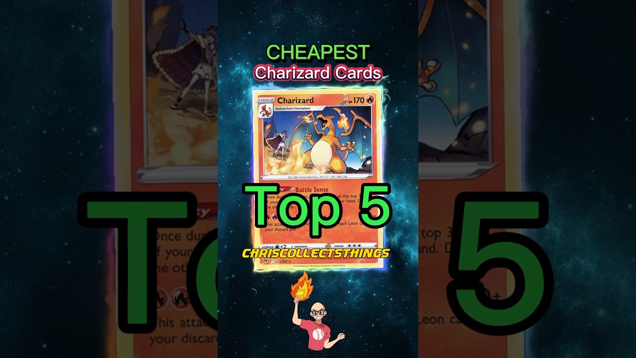 Топ-5 САМЫХ ДЕШЕВЫХ карт Чаризарда (Pok&eacute;mon) 🔥 #shorts #топ5 #charizard