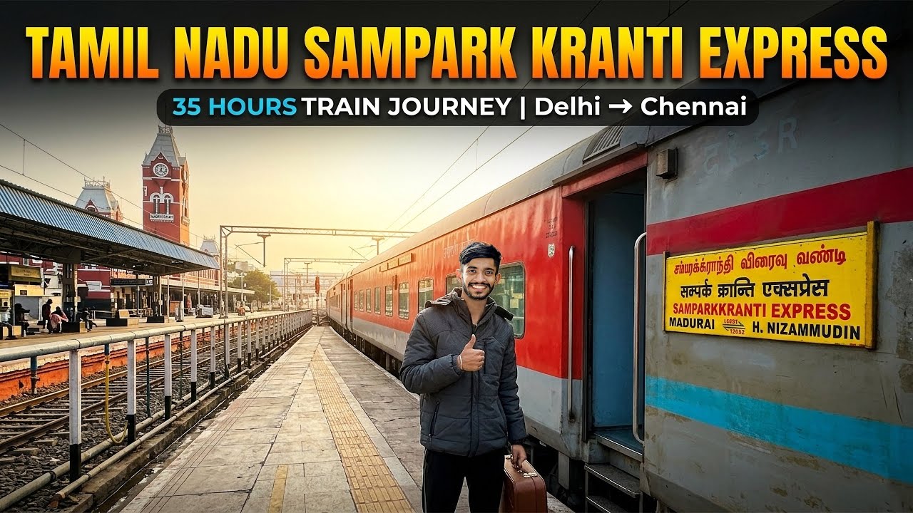 Delhi to Chennai 35 hours Journey in Tamil Nadu Sampark Kranti Express | Part-1