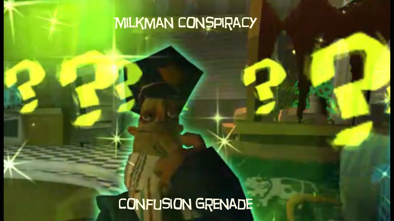 Psychonauts: Confusion grenade on Boyd and G-men (Milkman conspiracy)