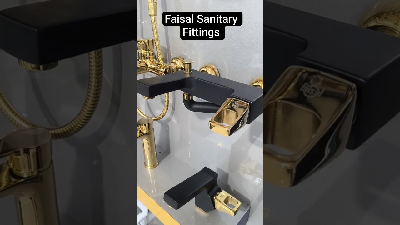 Black Gold Shower Set Faisal Sanitary Fittings #showerset #sanitary #bathroom
