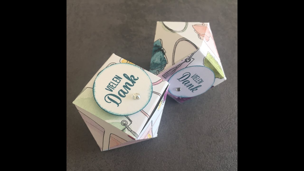 Kleine Diamantbox aus Designerpapier - Videohop