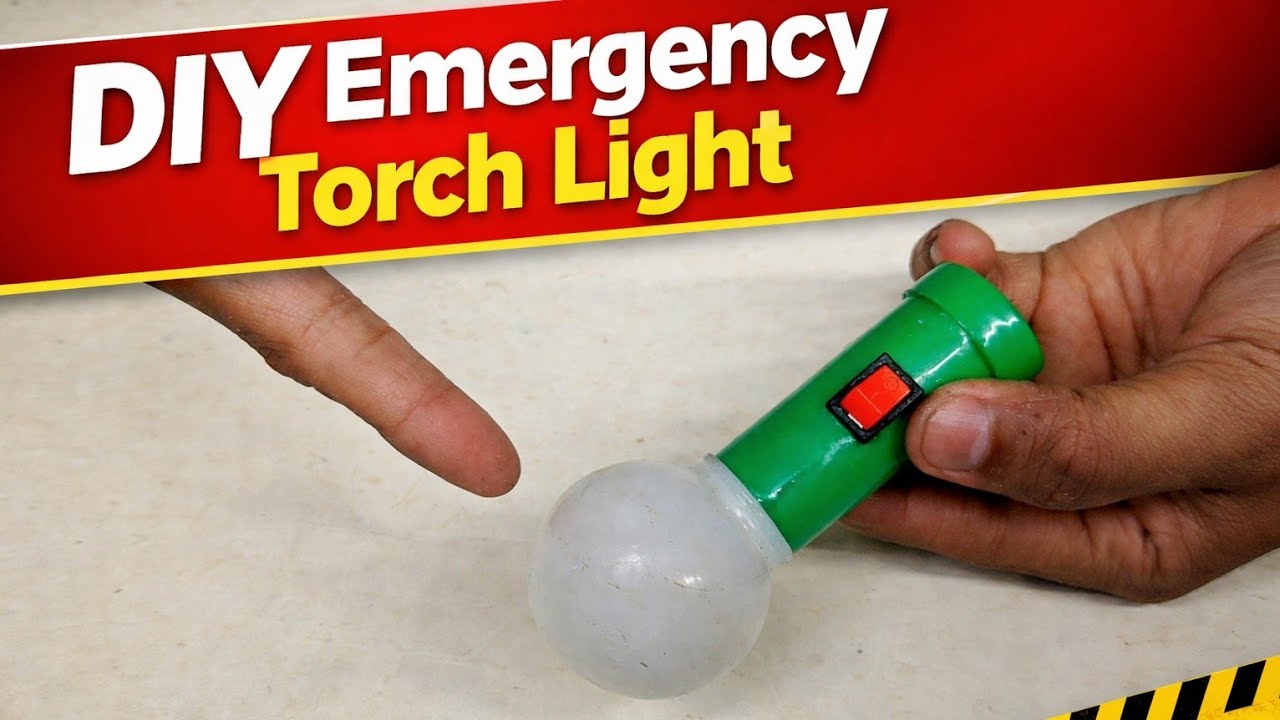 Making a Homemade Emergency Torch with 3.7V battery DIY Emergency Light kaise banaye at home #viral