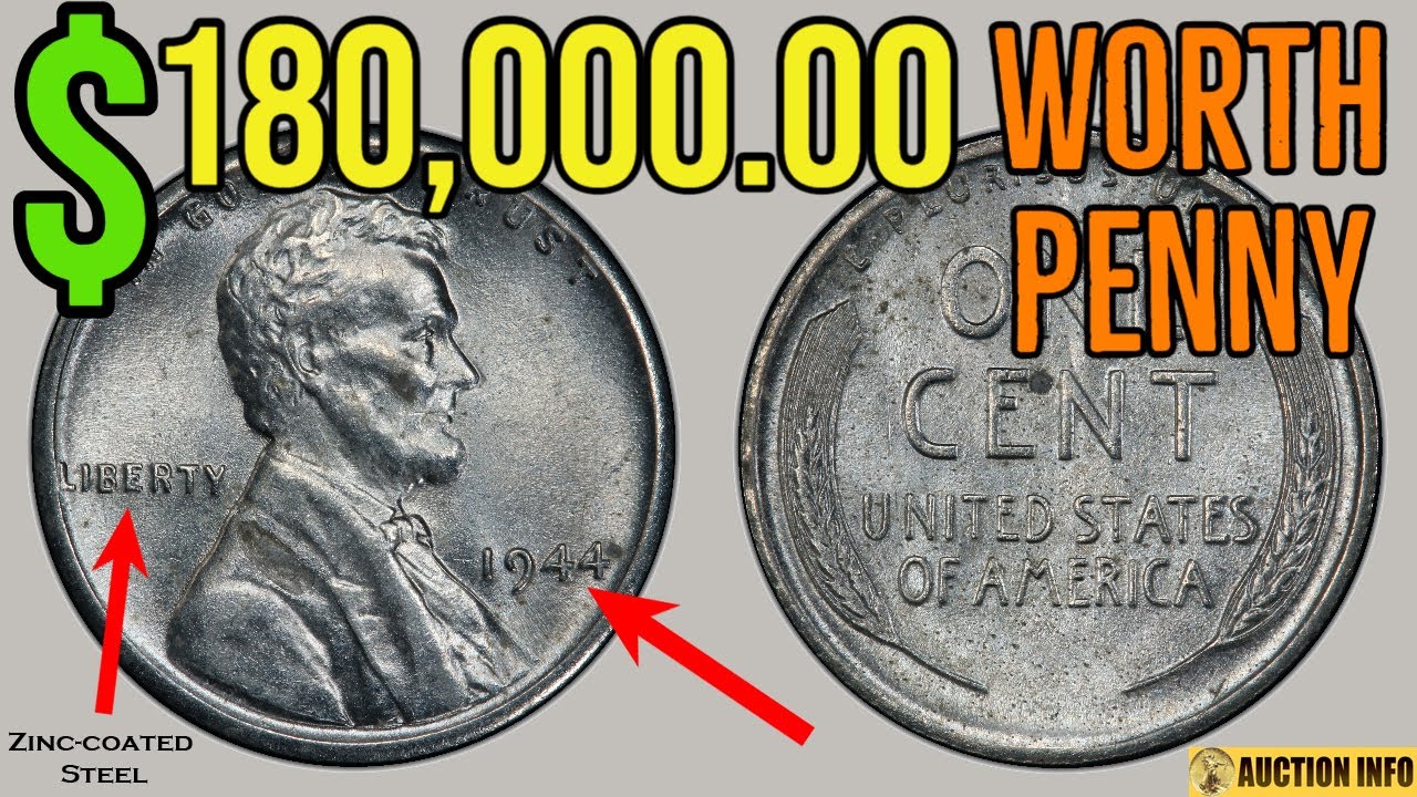 Super Rare Pennies Worth Money | 1944 Zinc-Coated Steel Lincoln Cent | RARE PENNIES WORTH A FORTUNE