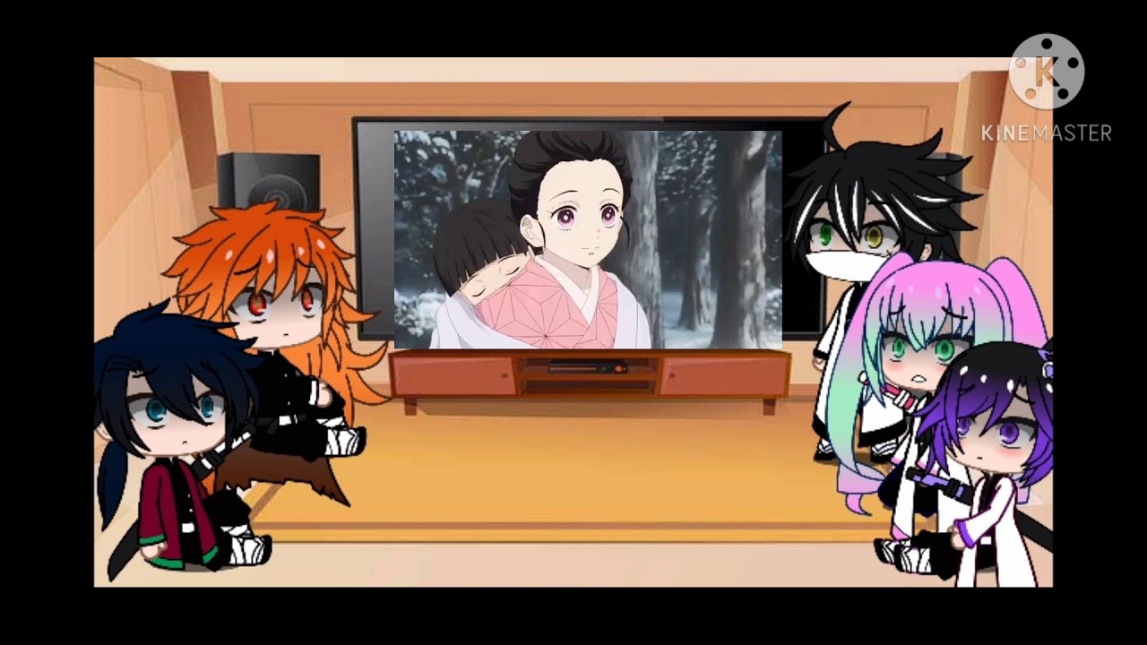 Hashiras reacts to Tanjiro and Nezuko AMV Gacha Club Reaction Video (read description).