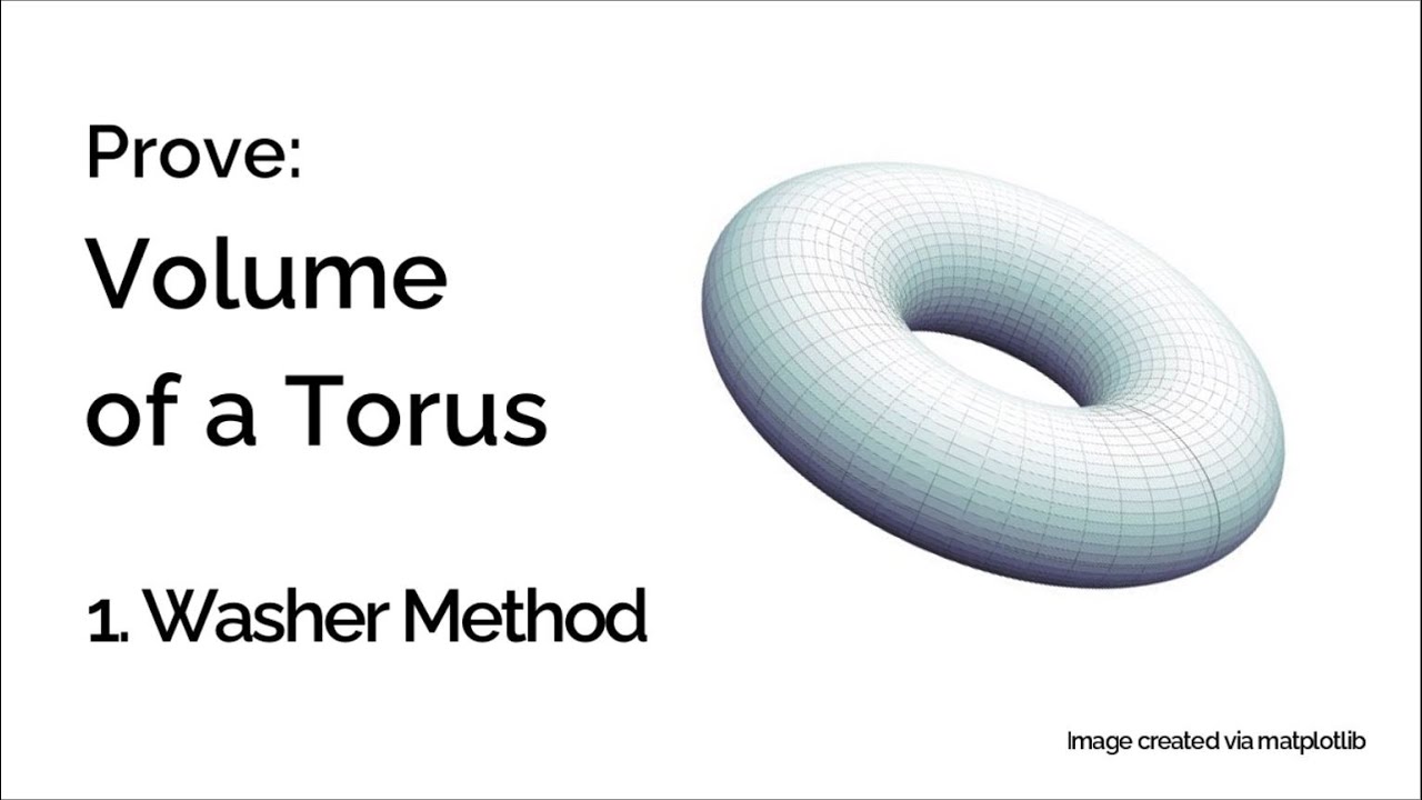 Prove: Volume of a Torus (Washer Method)