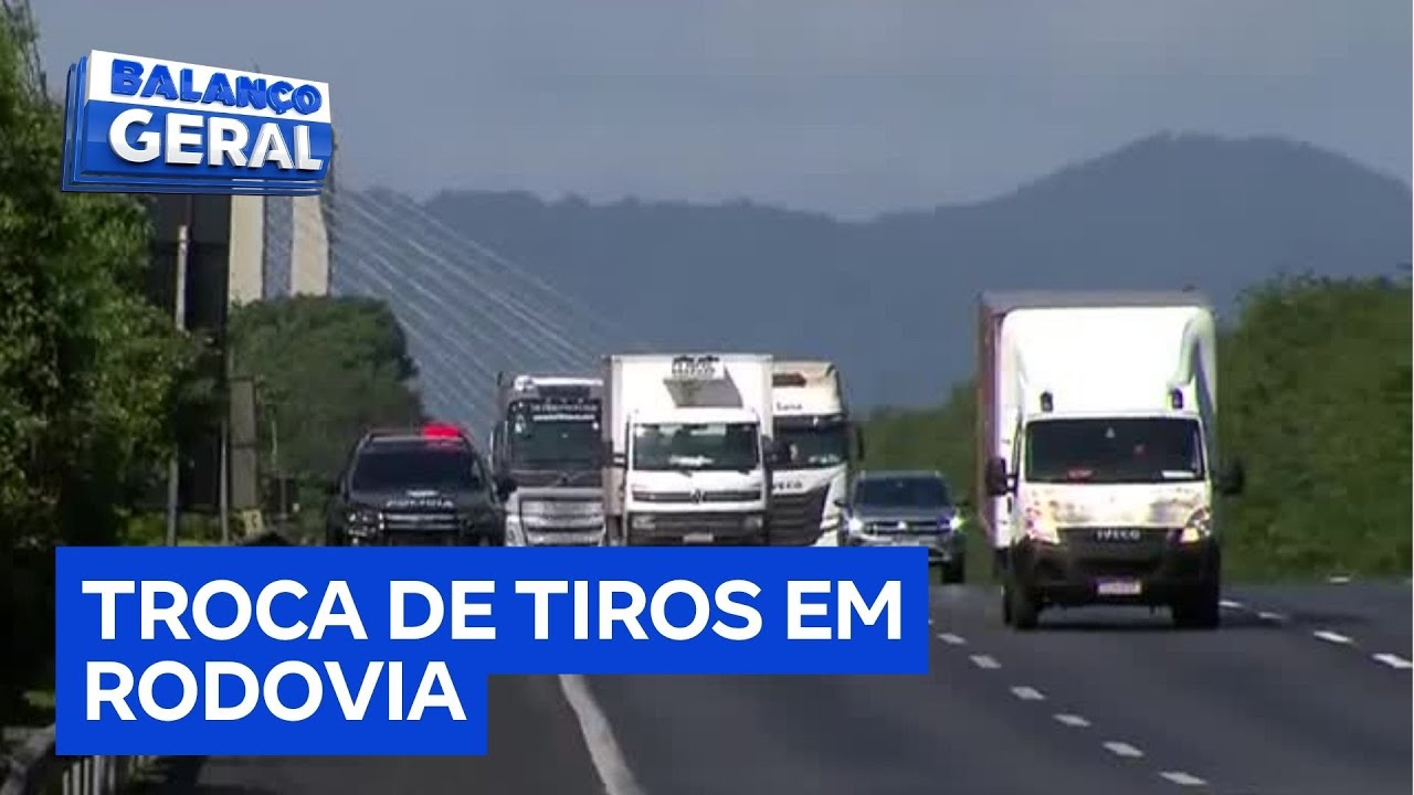 Polícia troca tiros com criminosos na Rodovia dos Imigrantes, em Cubatão (SP)