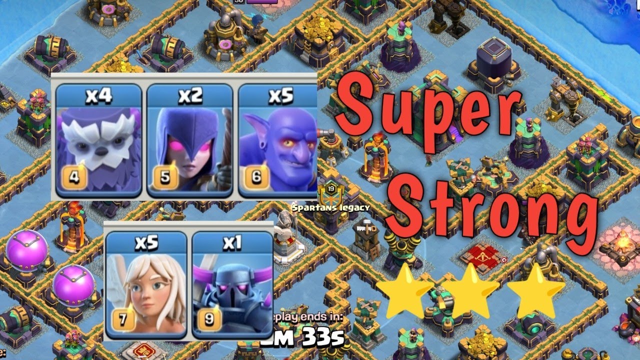 TH14 YetiBowlersSmash In Clash Of Clans | Super Powerful Attack Strategy | Live Legend Attacks | COC