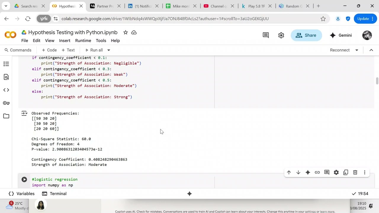 Discover contingency coefficients with Python