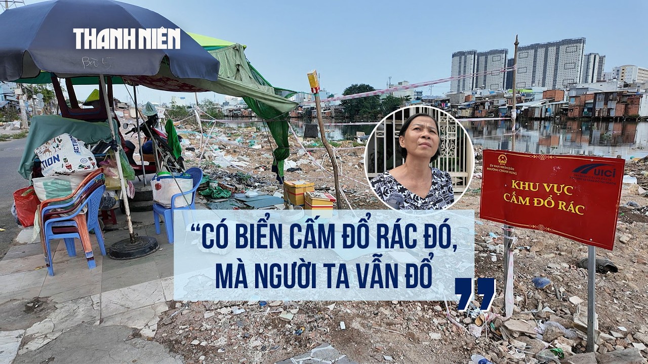 Bờ bắc kênh Đôi ngập rác sau giải tỏa, người dân ngán ngẩm 