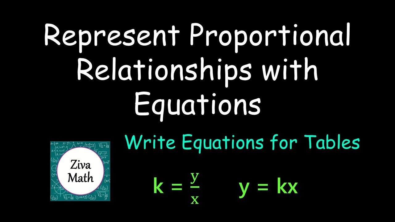 Represent Proportional Relationships with Equations | Write Equation From Table