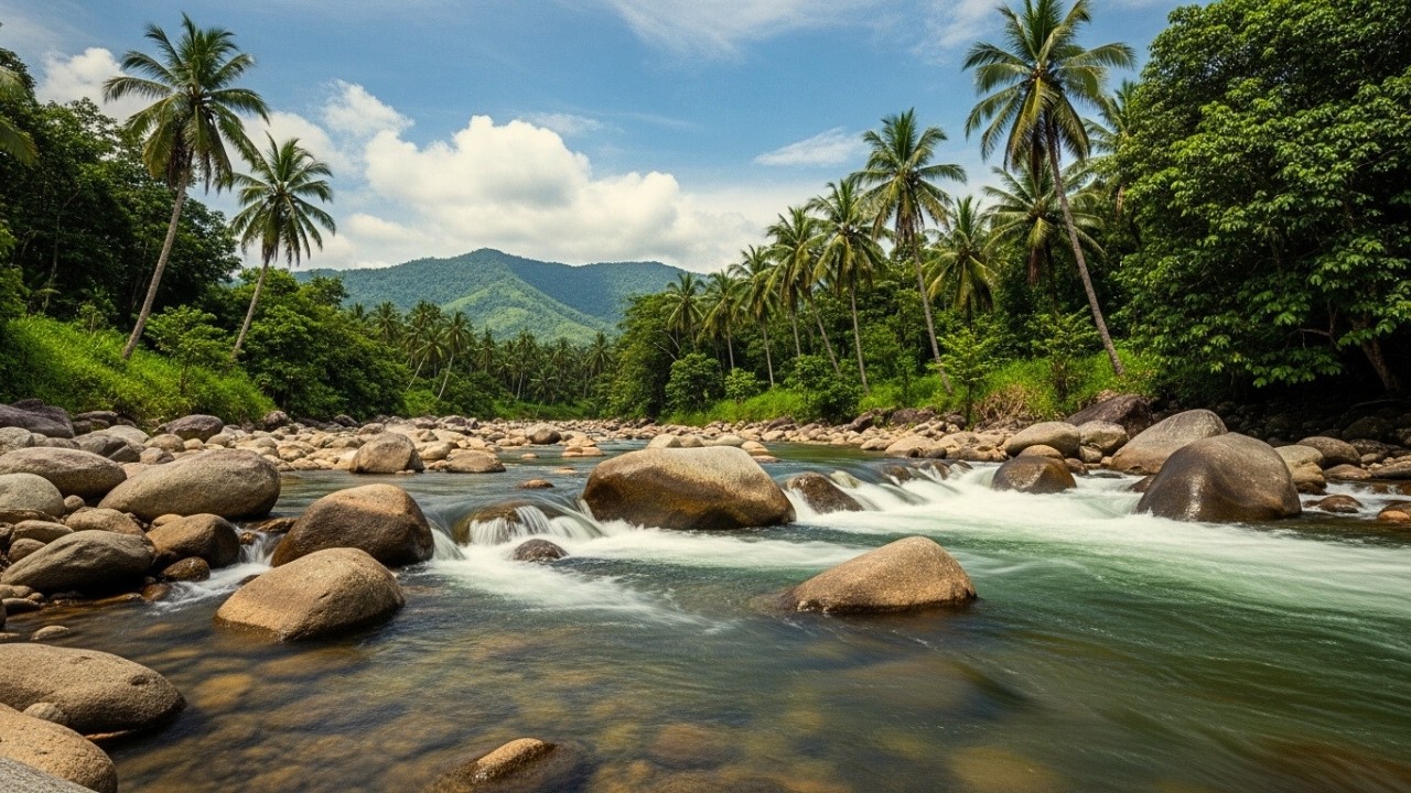 Relaxing Waterfall and River Sounds for Studying and Focus