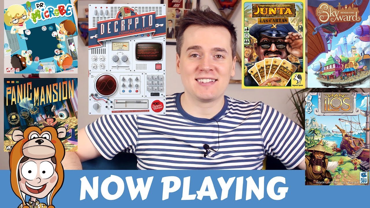Now Playing: Decrypto, Skyward, Junta Las Cartas, Ilos, Dr Microbe, Panic Mansion