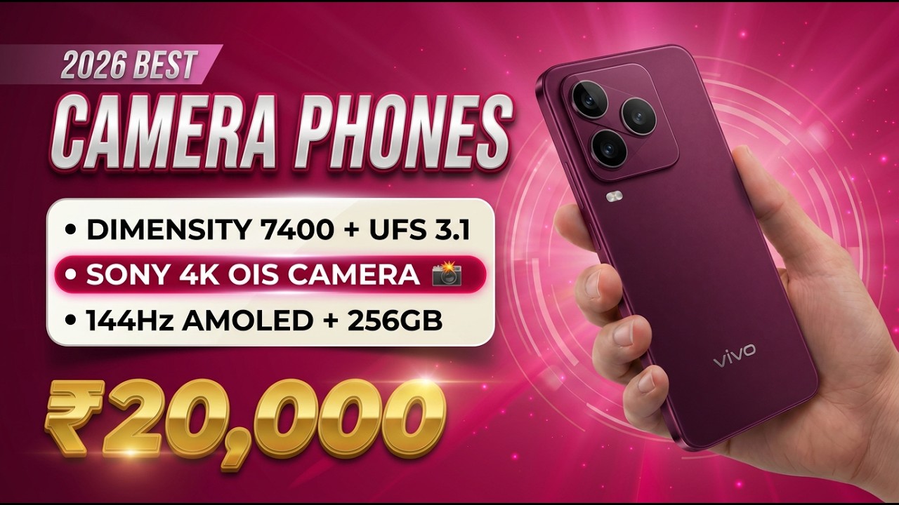 Best Camera Phones Under ₹20,000 in 2026 🔥 TOP 5 Phones