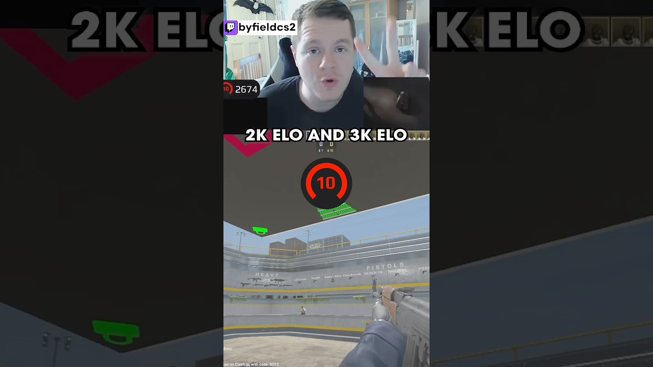 В чём разница между игроком с рейтингом 2,5 тыс. и 3 тыс.? #cs2 #byfieldcs2 #cs2moments #cs2pro #...