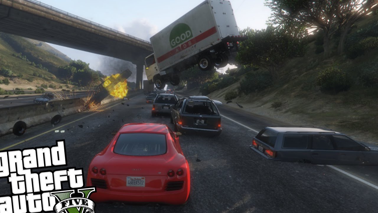 GTA 5 PC Mods - Speeding Cars Mod (Crazy Drivers!)