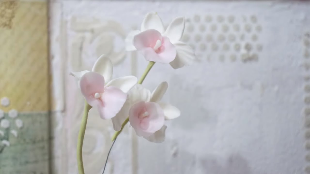 Orquídeas en Porcelana Fría Modelado PASO A PASO (sin moldes) elarcademeyde