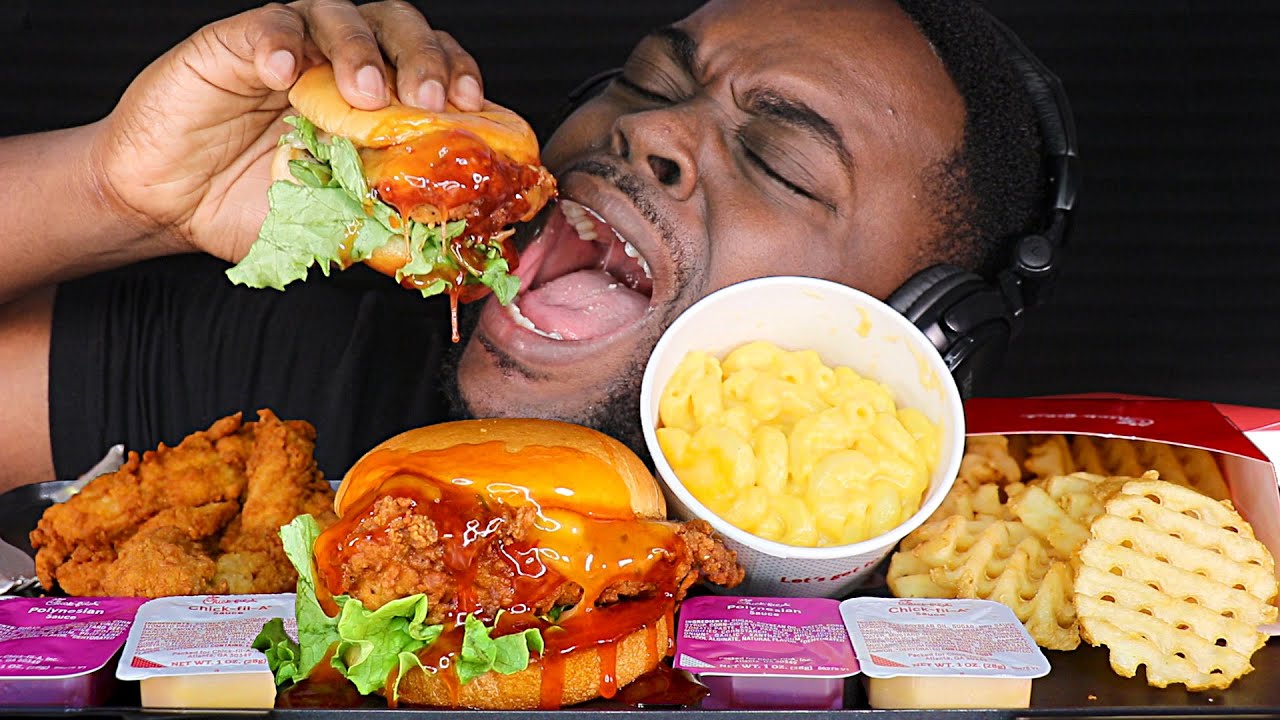 BEAST FEAST ASMR CHIK FIL A MUKBANG