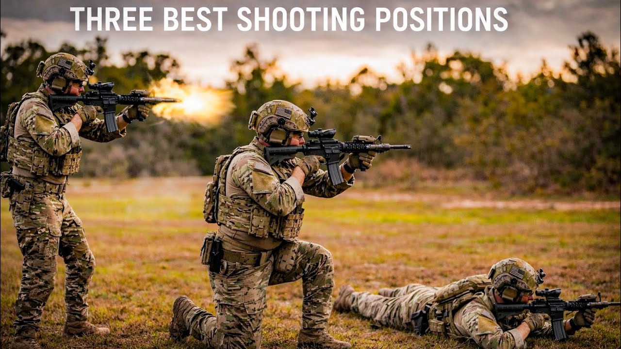 The three best shooting positions for a soldier