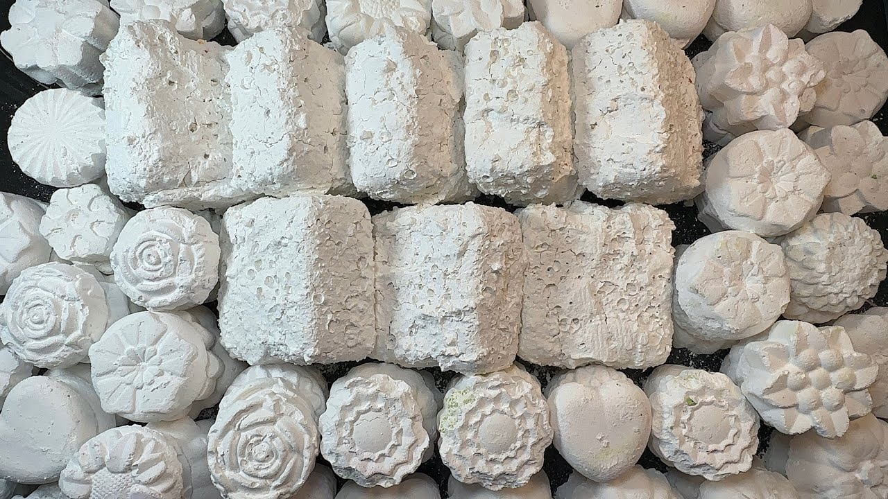 8 White Pasted Blocks and Mini Friends | Satisfying
