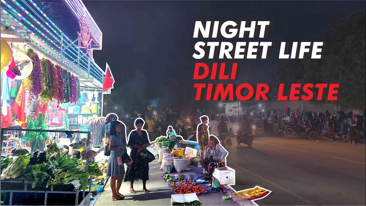 Walk Through Street Nightlife in Dili Timor Leste