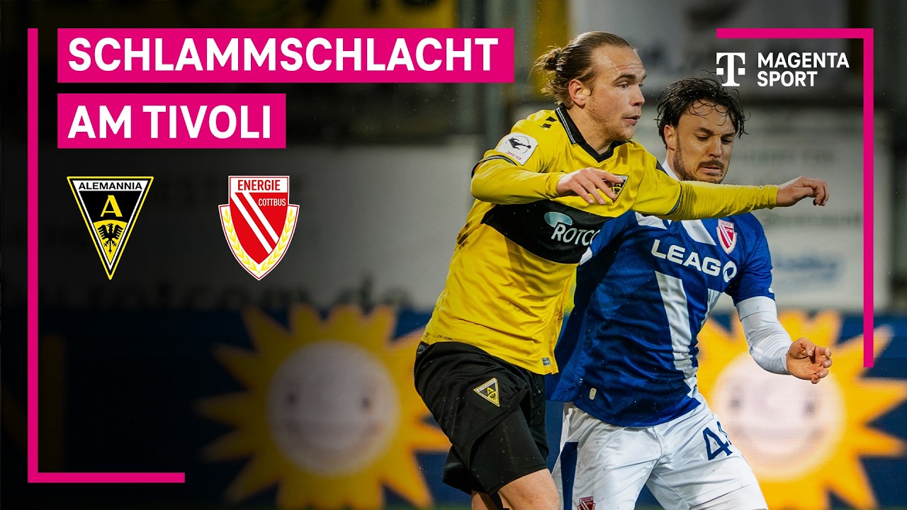 Alemannia Aachen - FC Energie Cottbus, Highlights mit Live-Kommentar | 3. Liga | MAGENTA SPORT