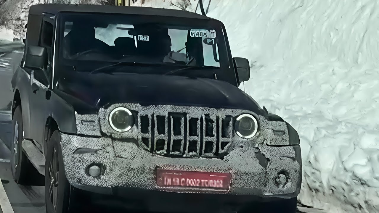 2026 Mahindra Thar 3-Door FACELIFT Spied! 🔥 New Face,New Alloys🛞& Roxx Features!  #viral #suv #thar 