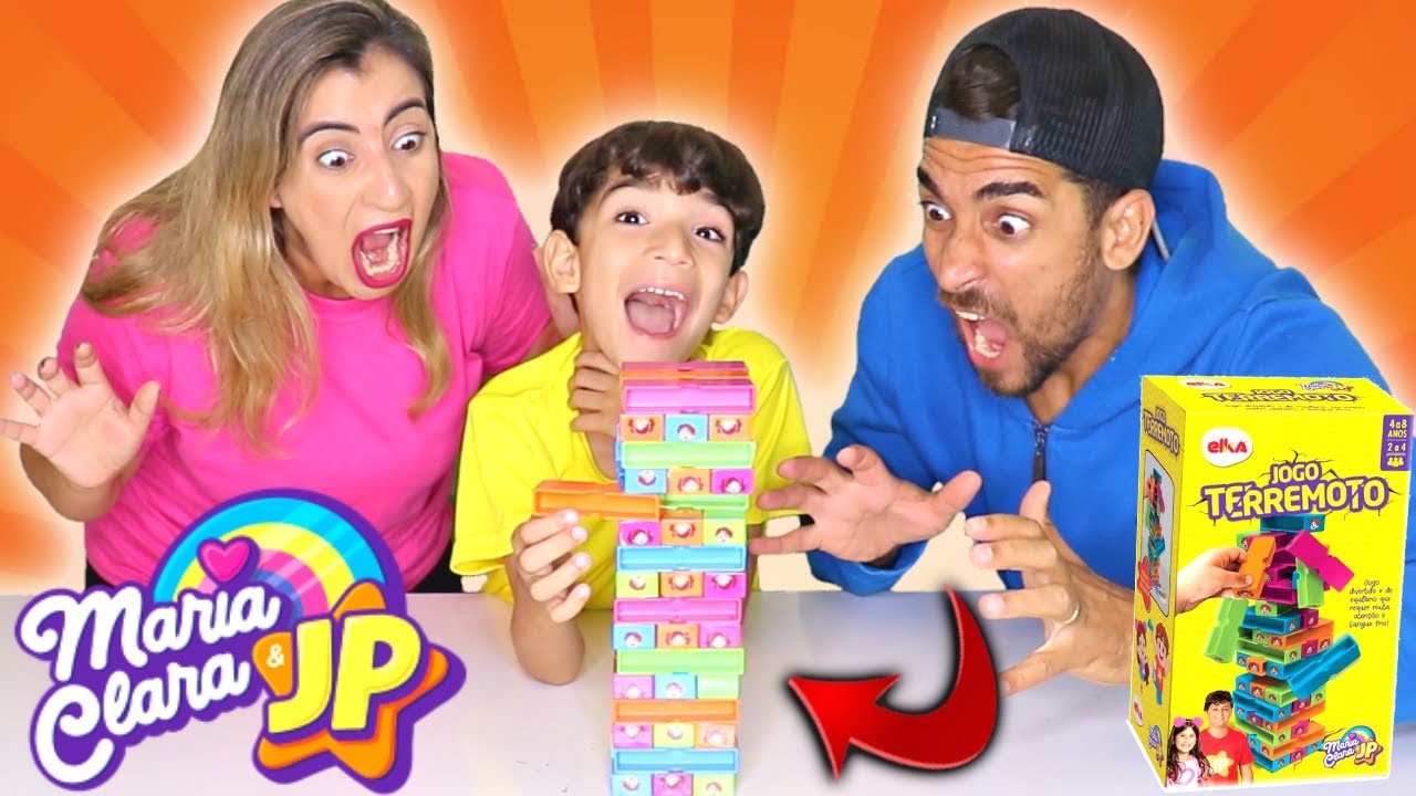 JOGAMOS O JOGO DA MARIA CLARA E JP TERREMOTO EM FAMÍLIA PELA PRIMEIRA VEZ @MariaClaraeJP