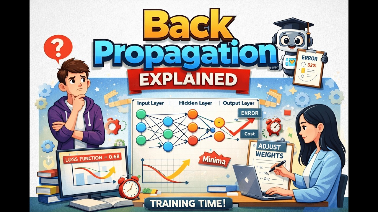 How Backpropagation Works Step-by-Step in ANN | How AI Models Learn from Errors in Deep Learning